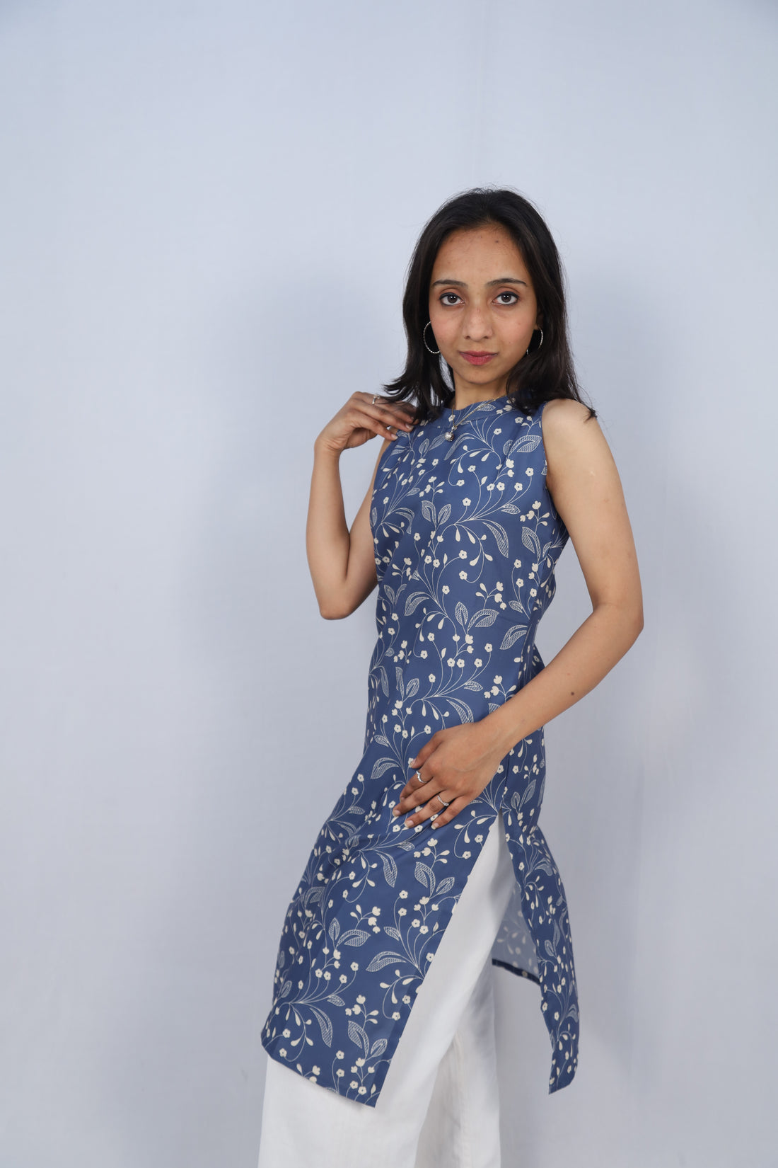 Multicolor Cotton Long Printed Kurti For Women & Girls