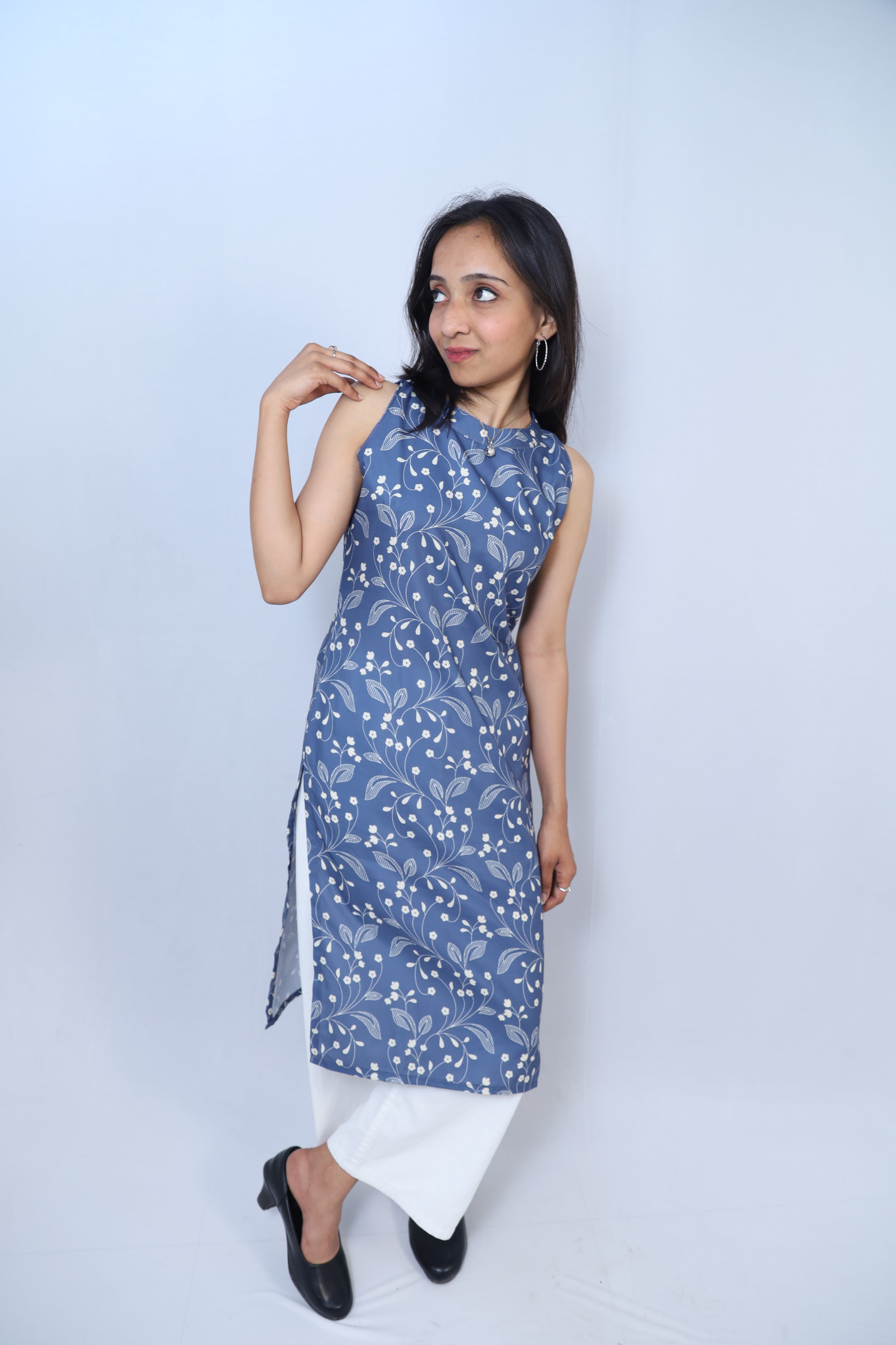 Multicolor Cotton Long Printed Kurti For Women & Girls