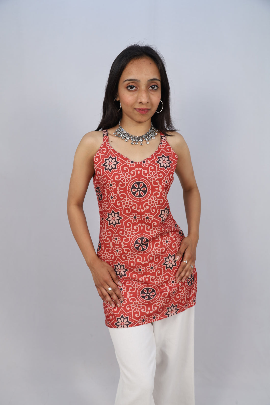 HIRVAA Multicolor Cotton Short Printed Kurti For Women & Girls