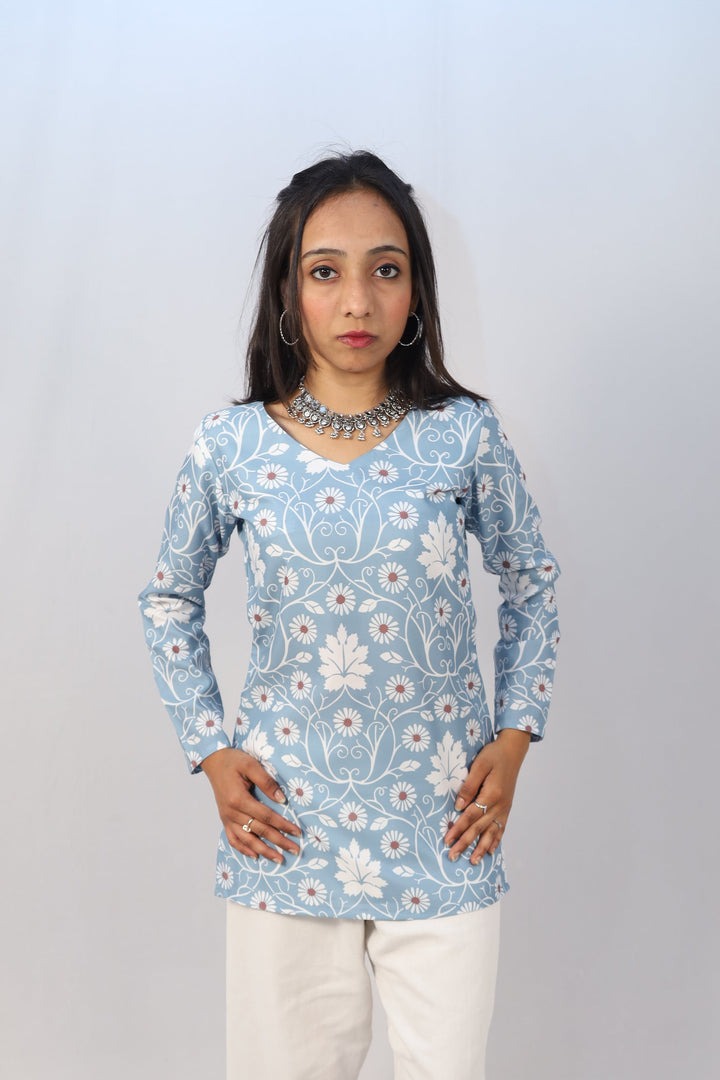 RUHAANI Multicolor Cotton Short Printed Kurti For Women & Girls