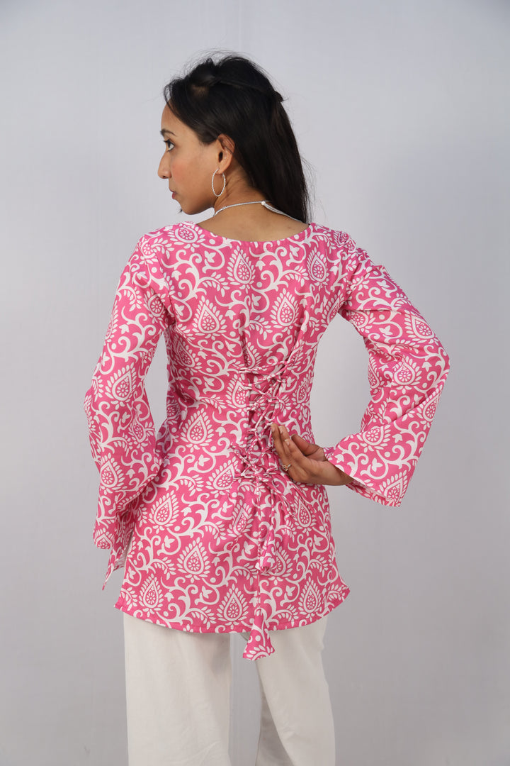 RIVAAH Multicolor Cotton Short Printed Kurti For Women & Girls