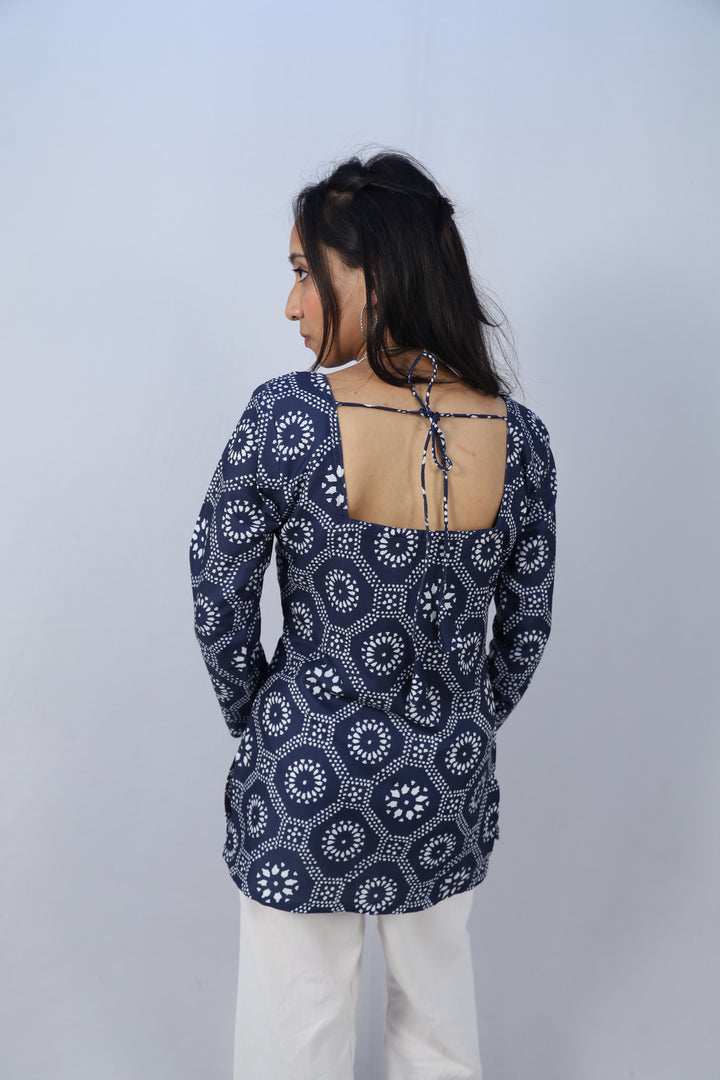 Multicolor Cotton Short Printed Kurti For Women & Girls