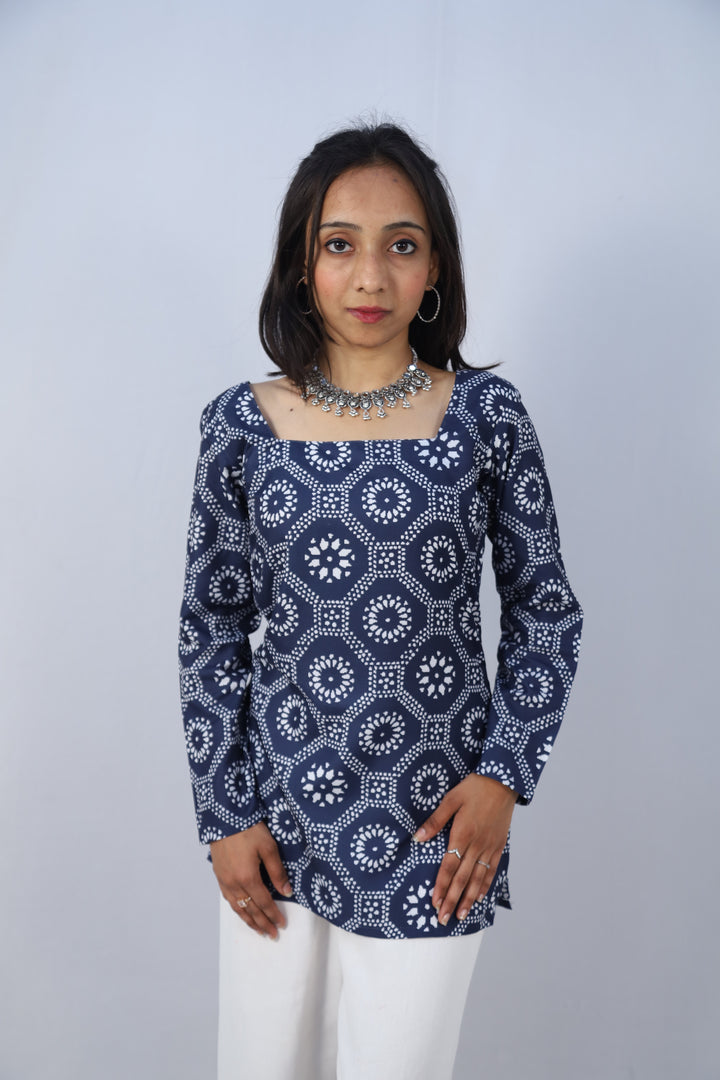 Multicolor Cotton Short Printed Kurti For Women & Girls
