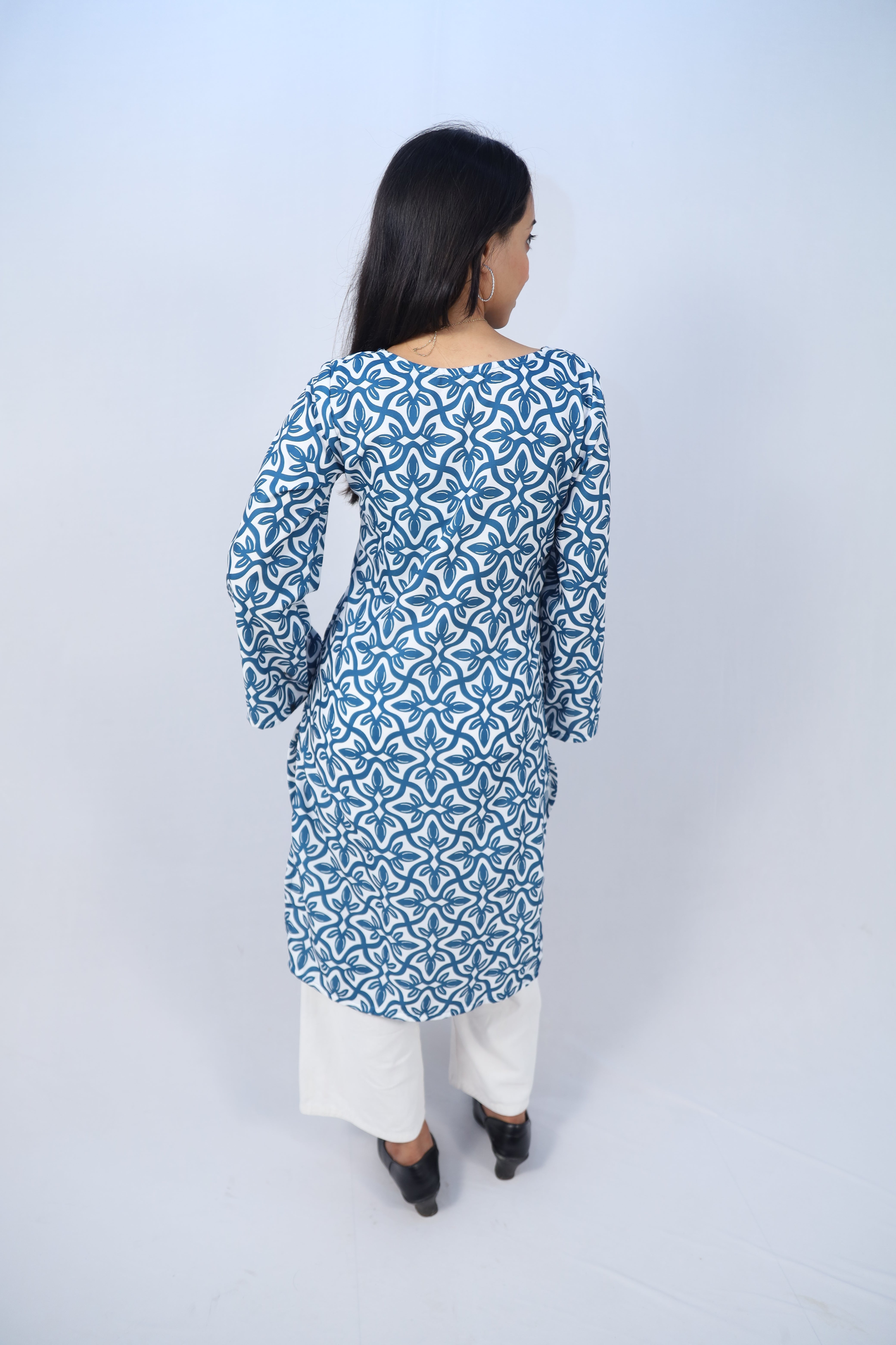 Ziyaa Multicolor Cotton Short Printed Kurti For Women & Girls