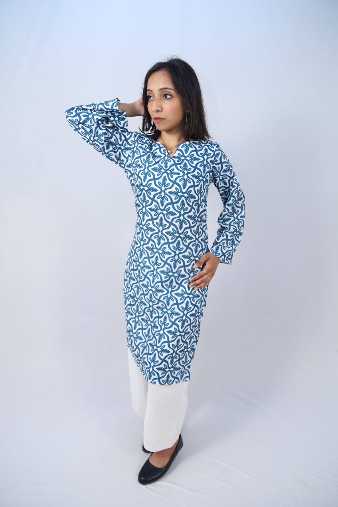 Ziyaa Multicolor Cotton Short Printed Kurti For Women & Girls