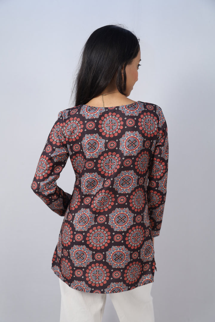 Multicolor Cotton Short Printed Kurti For Women & Girls