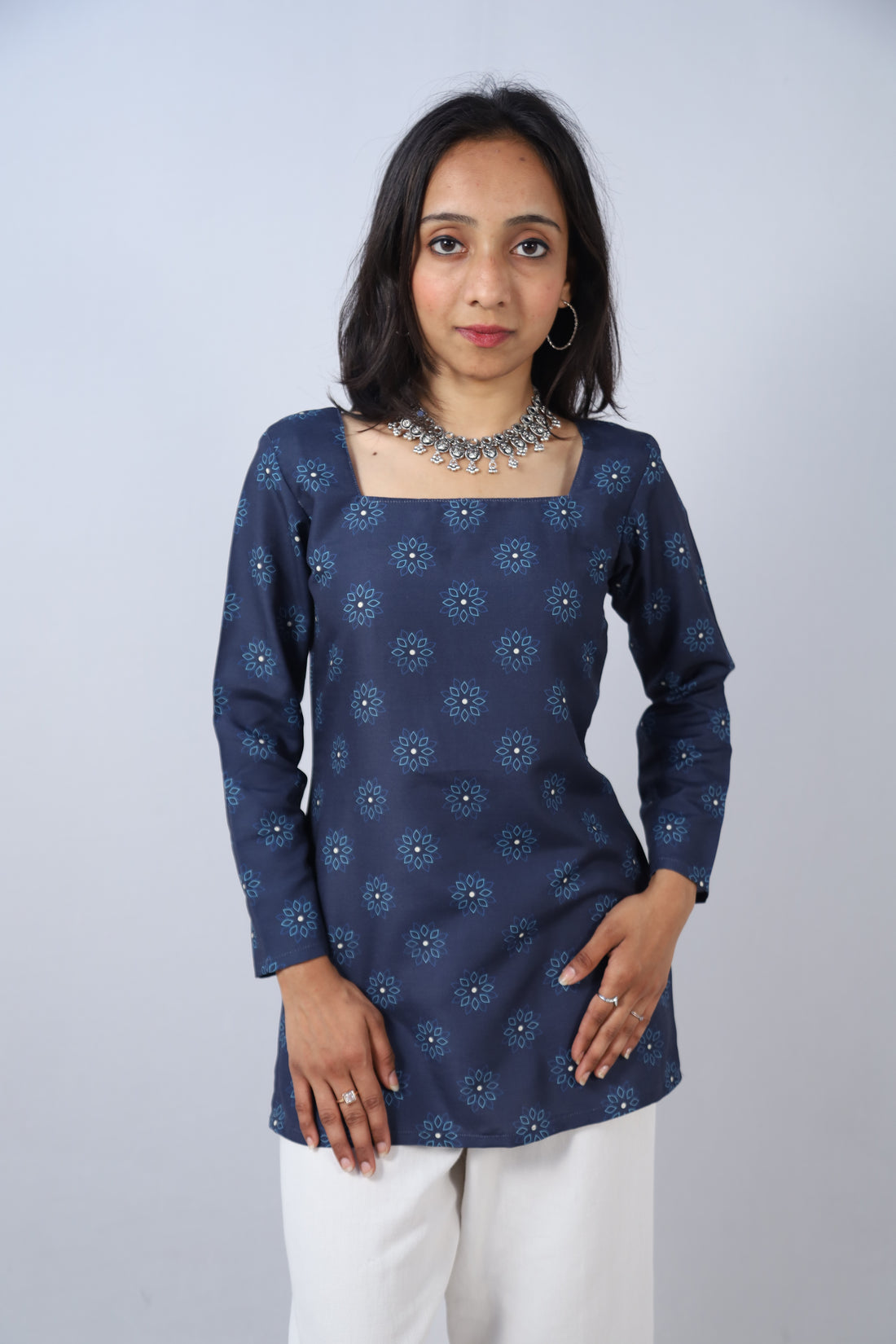 Aanya Multicolor Cotton Short Printed Kurti For Women & Girls